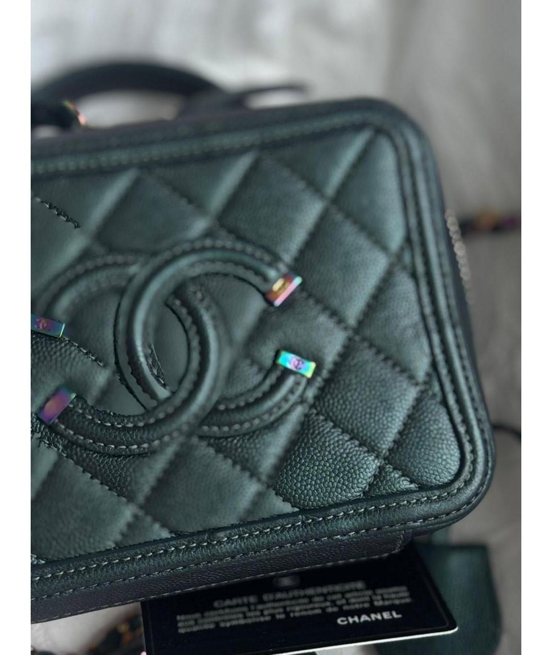CHANEL Зеленая кожаная сумка через плечо, фото 7