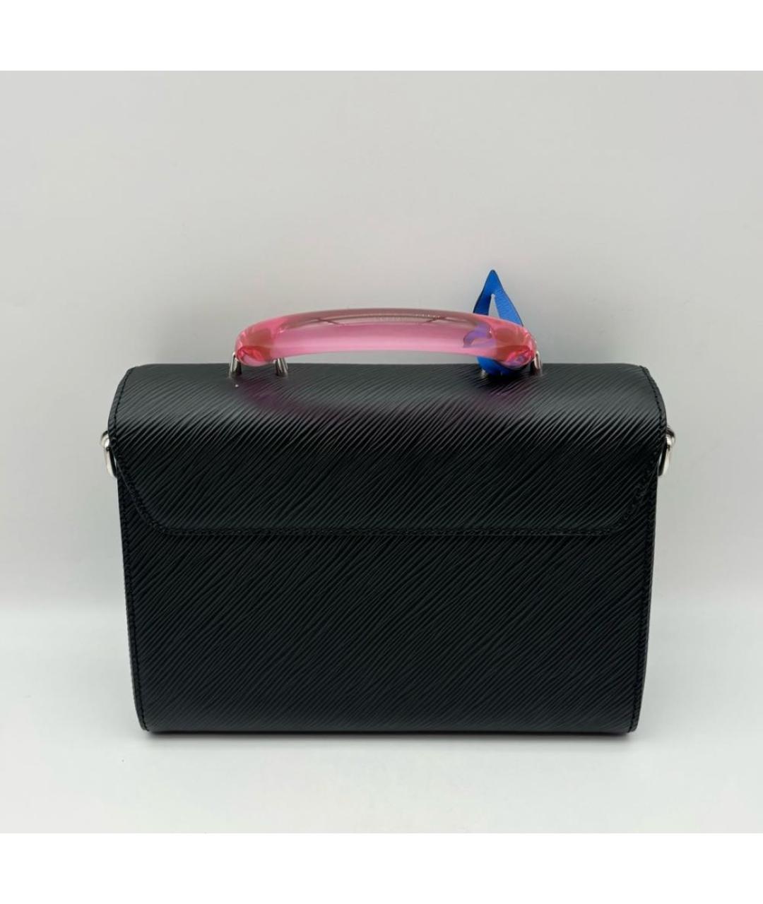 LOUIS VUITTON Черная кожаная сумка через плечо, фото 3