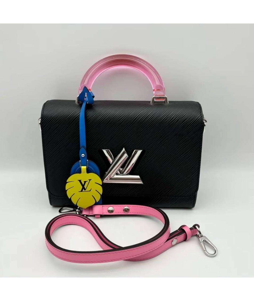 LOUIS VUITTON Черная кожаная сумка через плечо, фото 2