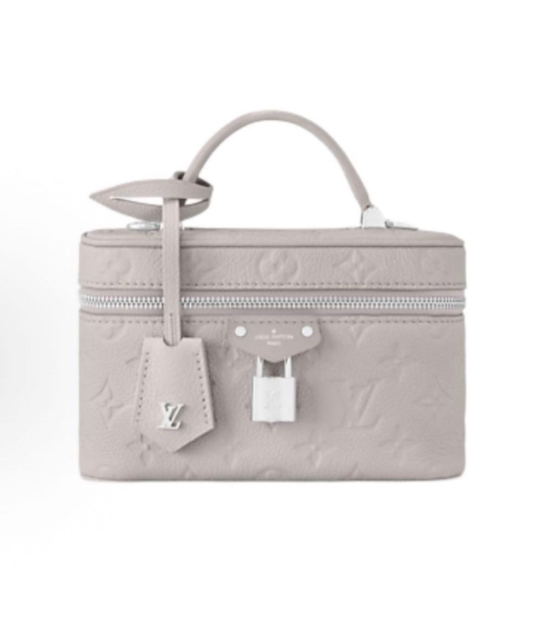 LOUIS VUITTON Серая кожаная сумка через плечо, фото 5