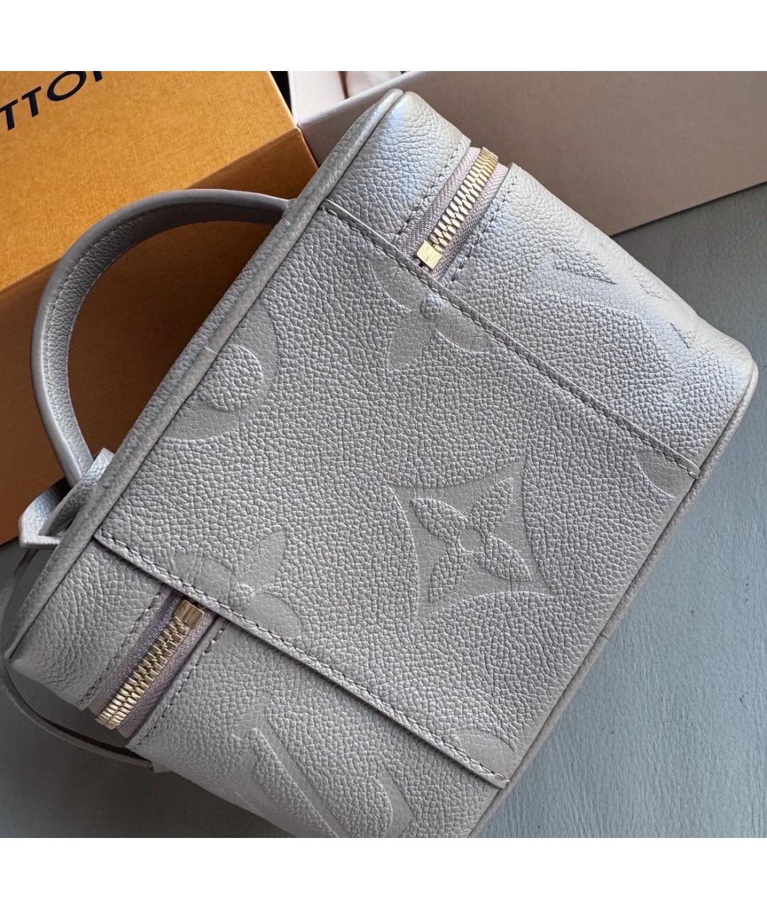 LOUIS VUITTON Серая кожаная сумка через плечо, фото 3