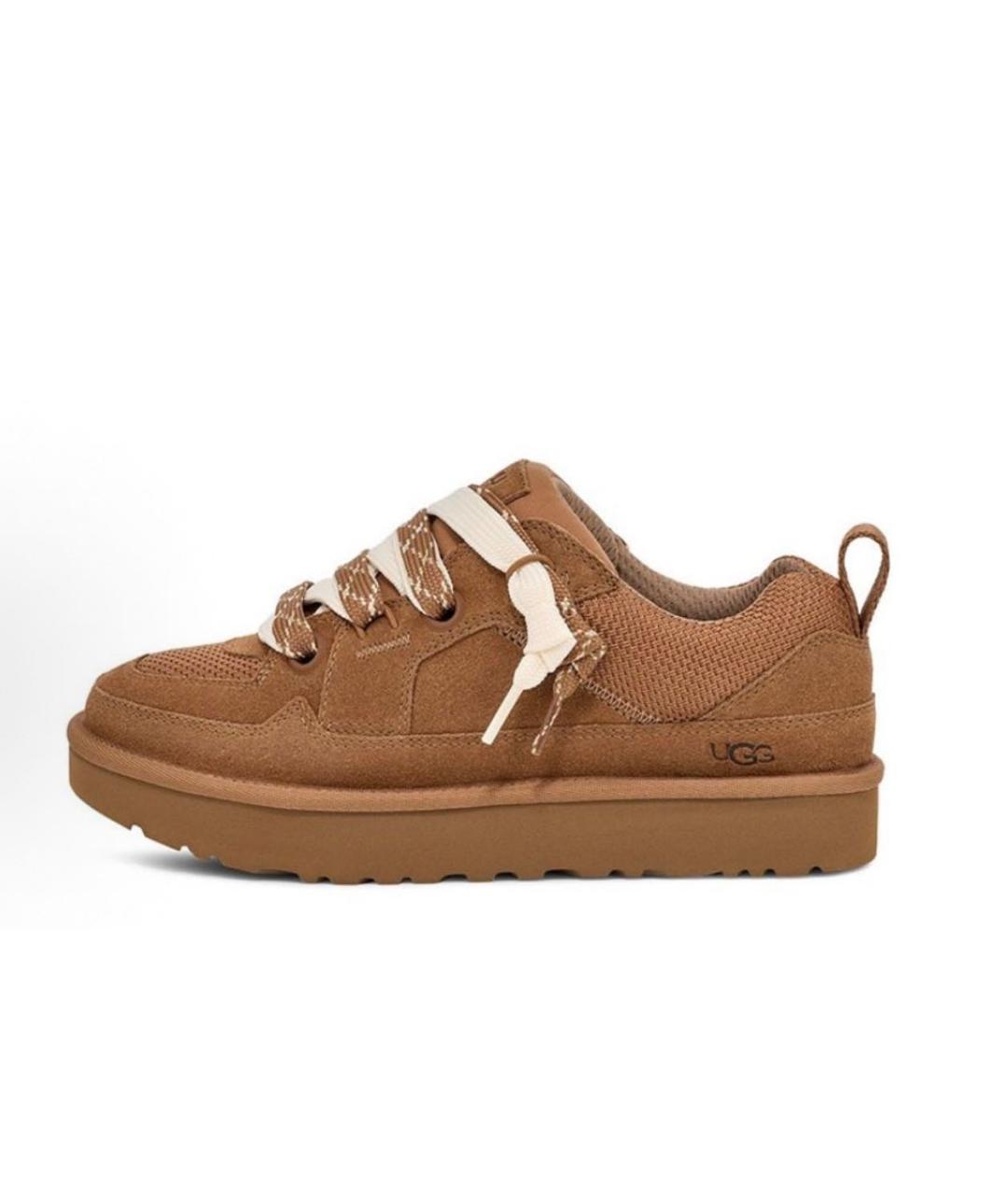 UGG AUSTRALIA Коричневые замшевые кроссовки, фото 4