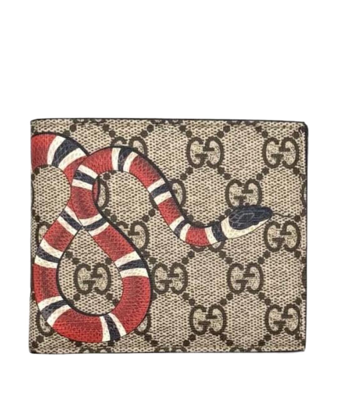 GUCCI Бежевый кожаный кошелек, фото 1