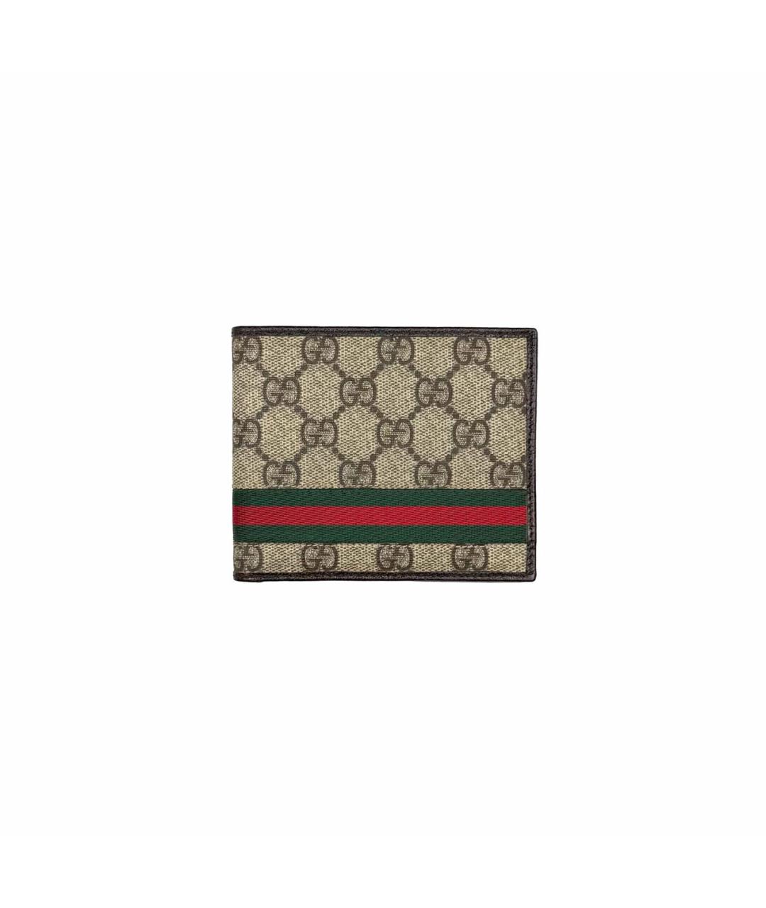GUCCI Бежевый кожаный кошелек, фото 4