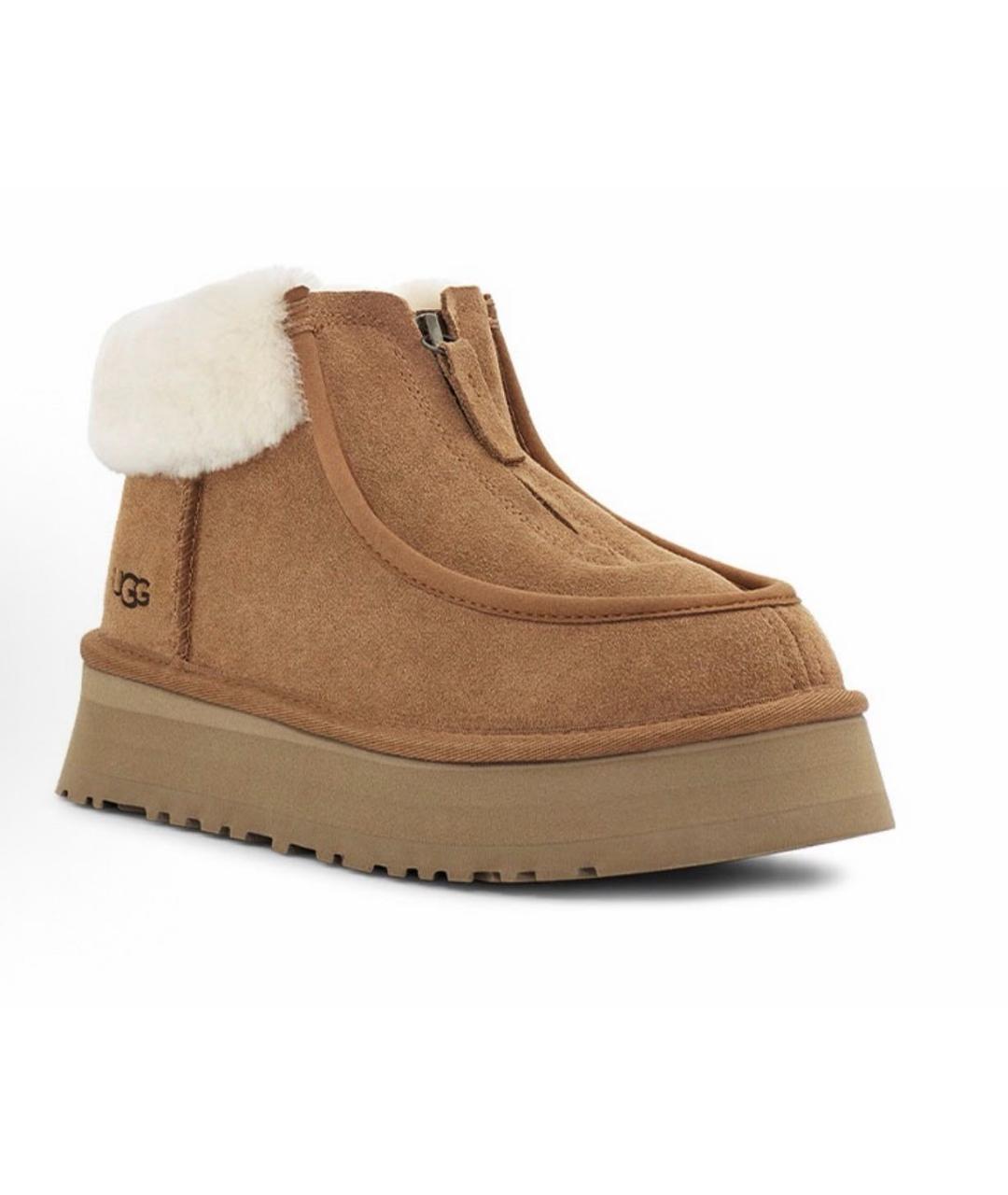 UGG AUSTRALIA Коричневые замшевые полусапоги, фото 3