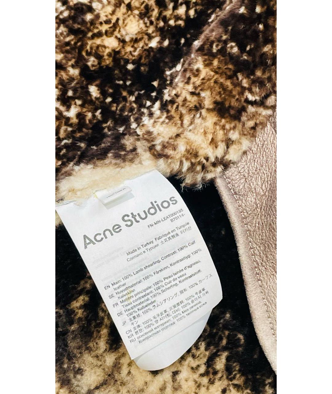 ACNE STUDIOS Антрацитовая меховая дубленка/шуба, фото 5