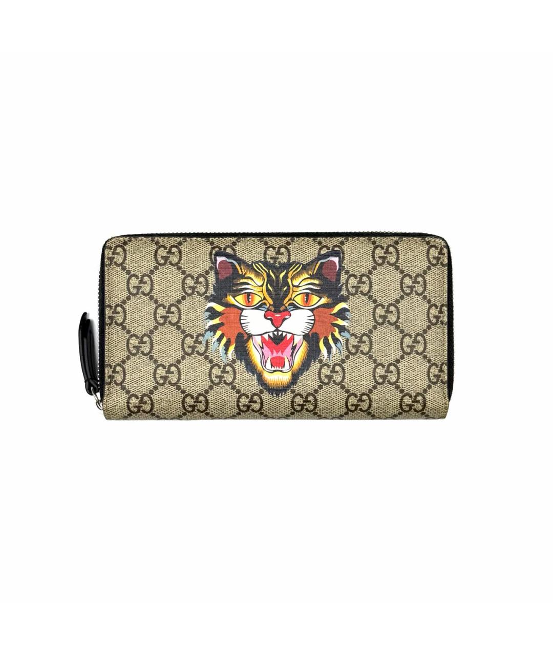 GUCCI Бежевый кожаный кошелек, фото 5