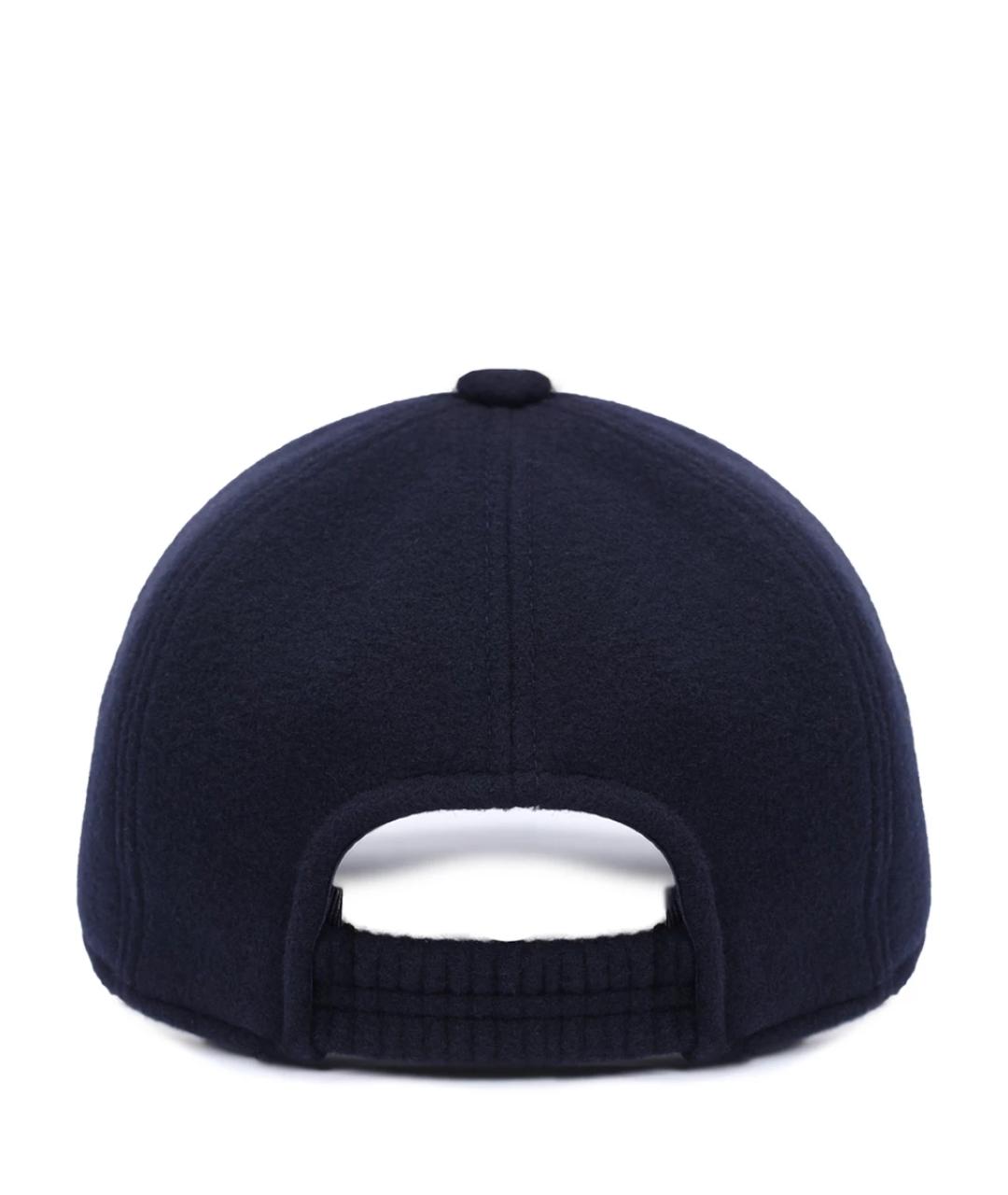 MANZONI 24 Синяя шерстяная кепка/бейсболка, фото 2
