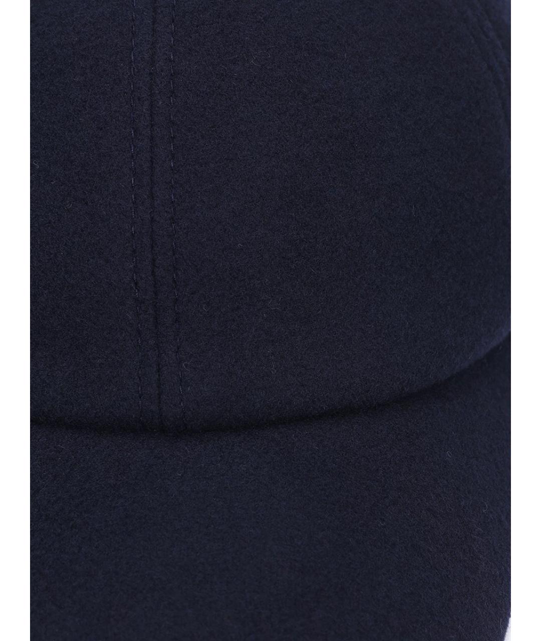 MANZONI 24 Синяя шерстяная кепка/бейсболка, фото 3