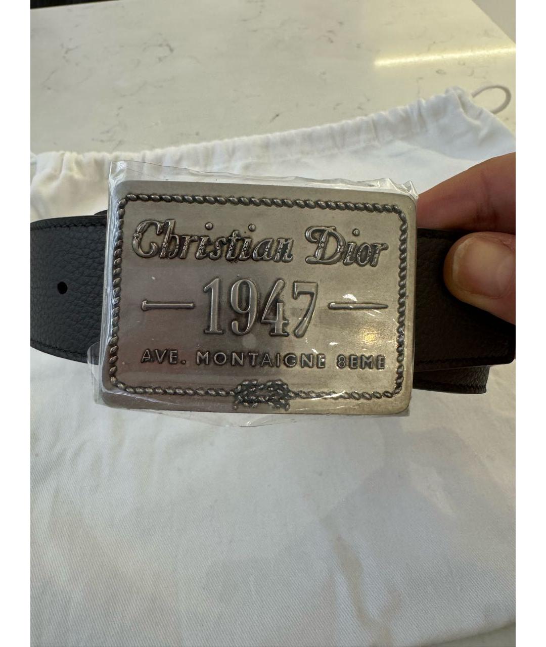 CHRISTIAN DIOR Коричневый кожаный ремень, фото 2