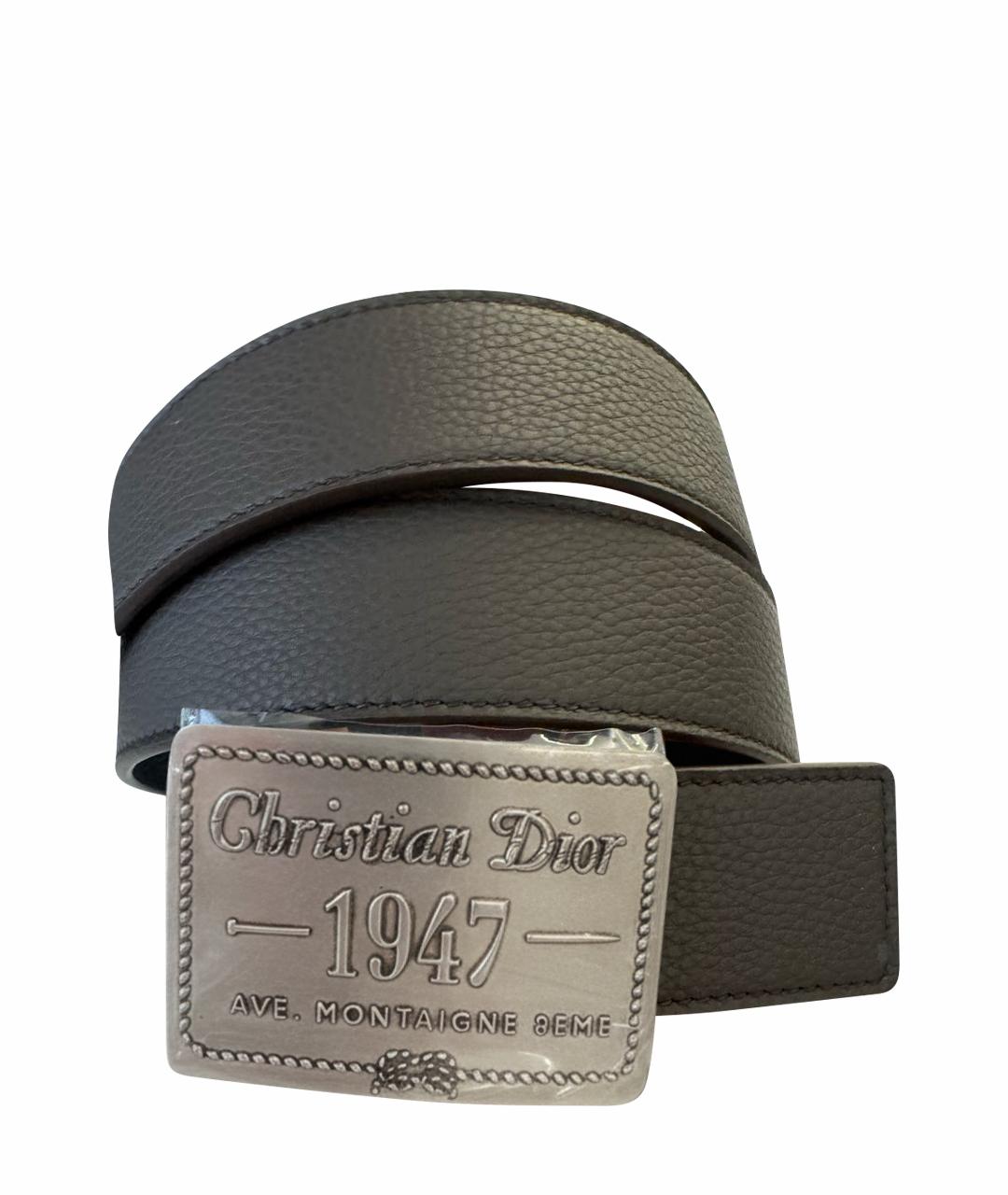 CHRISTIAN DIOR Коричневый кожаный ремень, фото 1