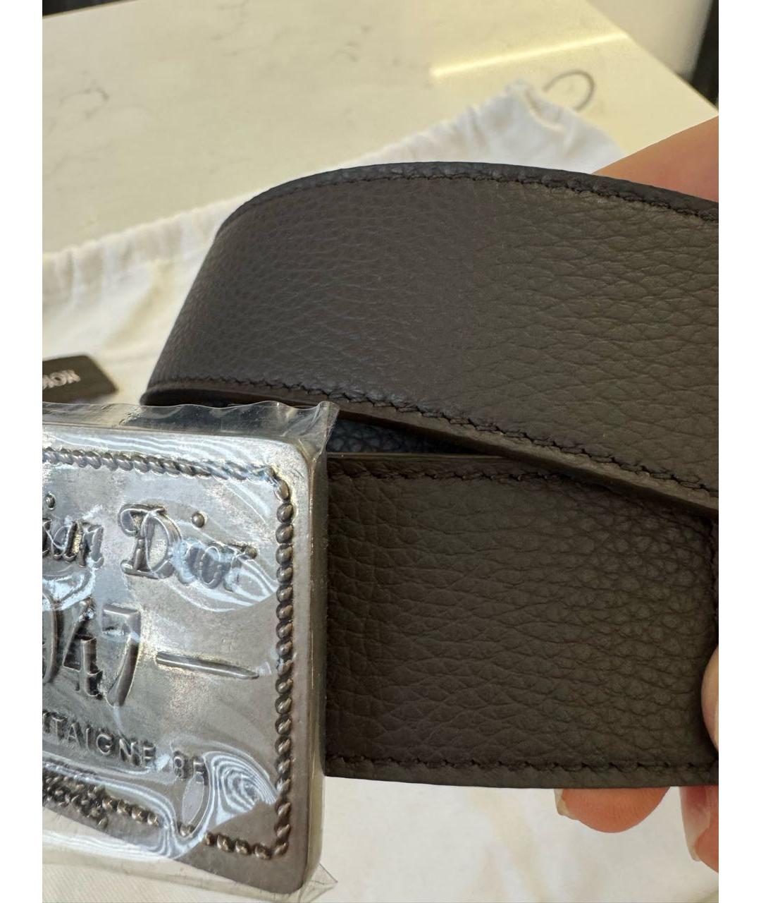 CHRISTIAN DIOR Коричневый кожаный ремень, фото 3