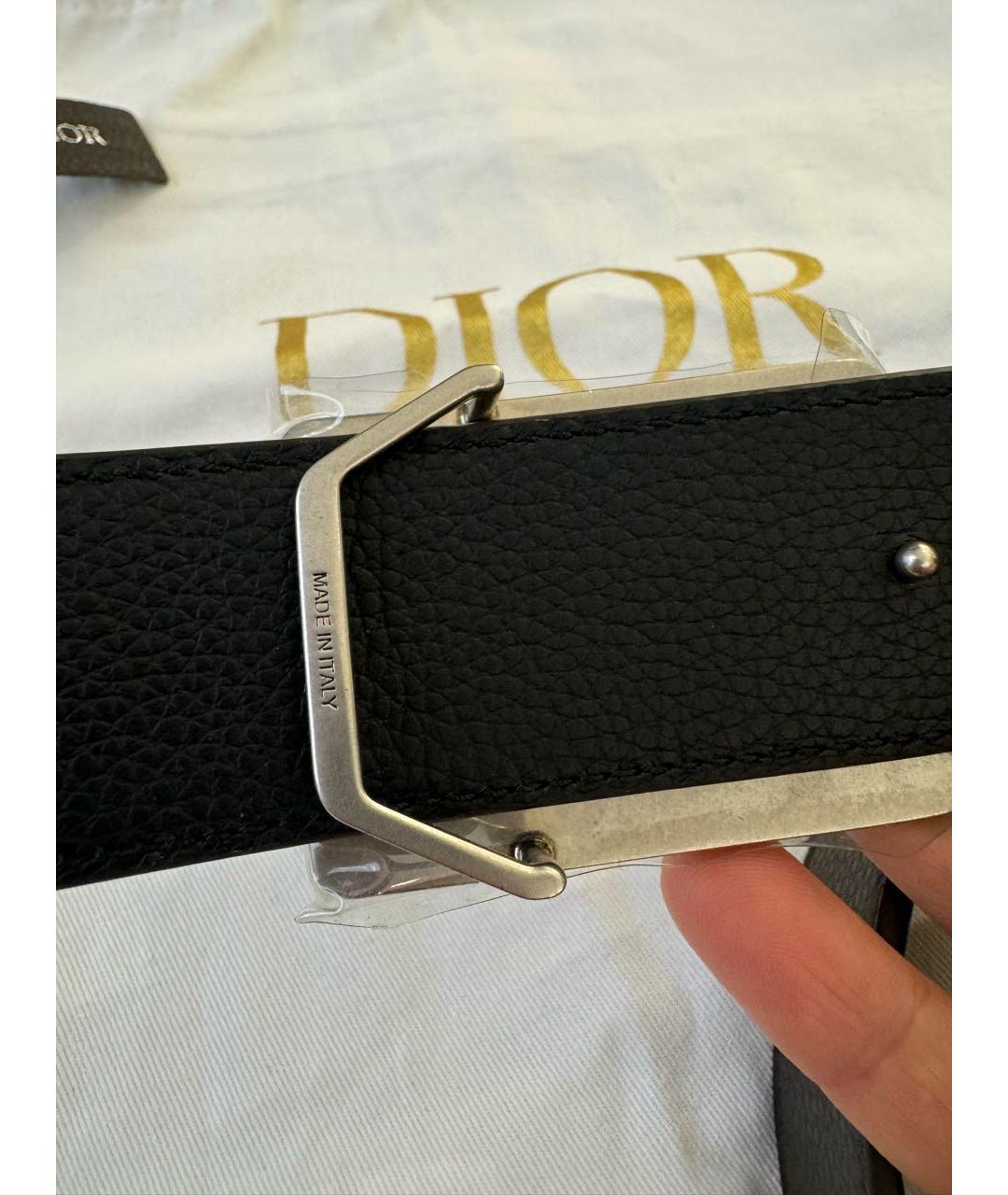 CHRISTIAN DIOR Коричневый кожаный ремень, фото 4