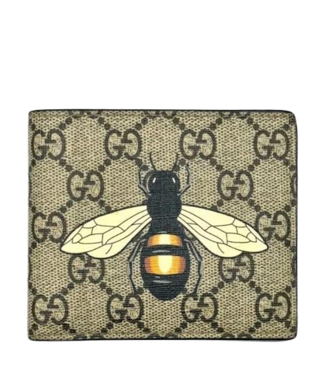 GUCCI Бежевый кожаный кошелек, фото 1