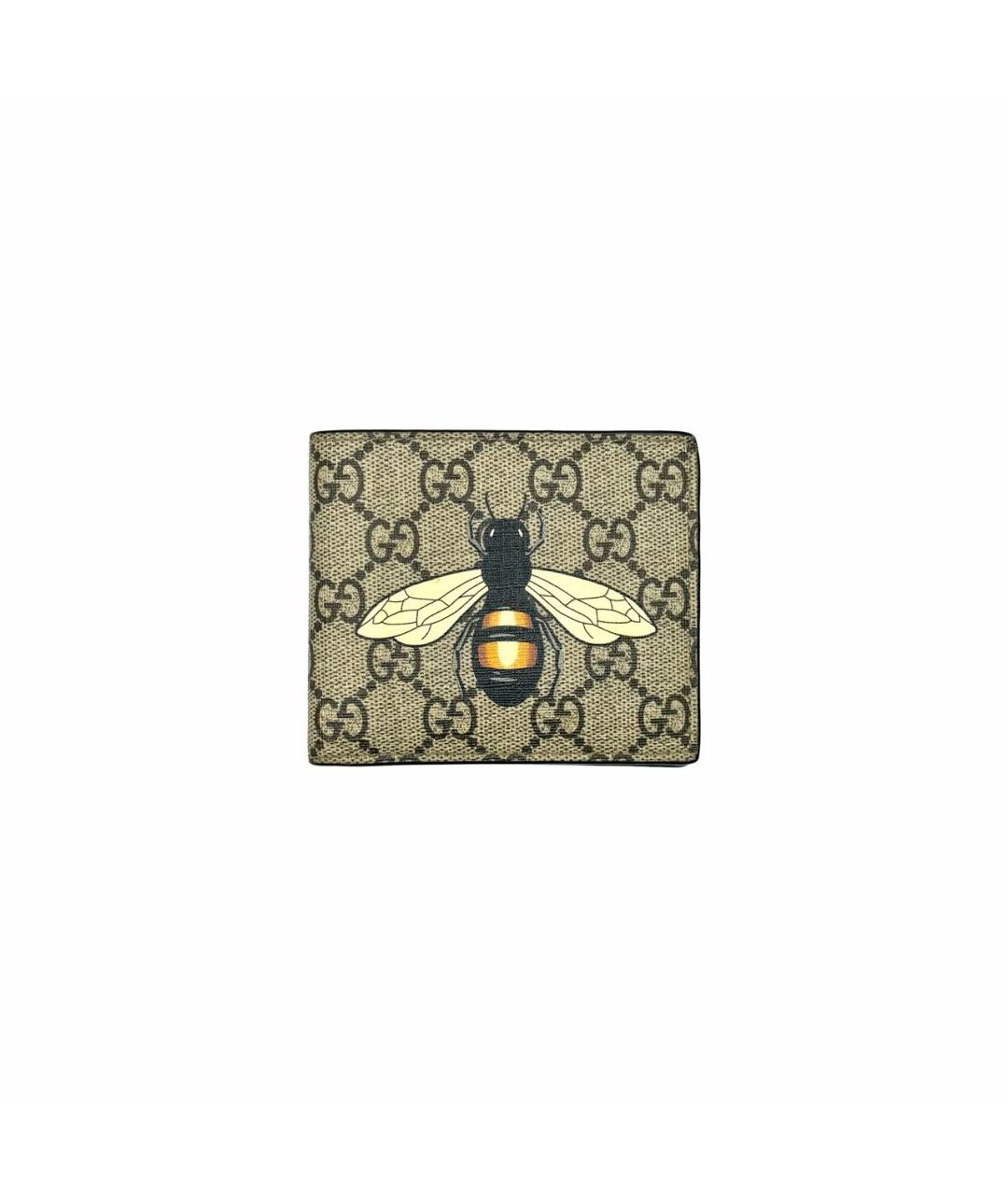 GUCCI Бежевый кожаный кошелек, фото 4