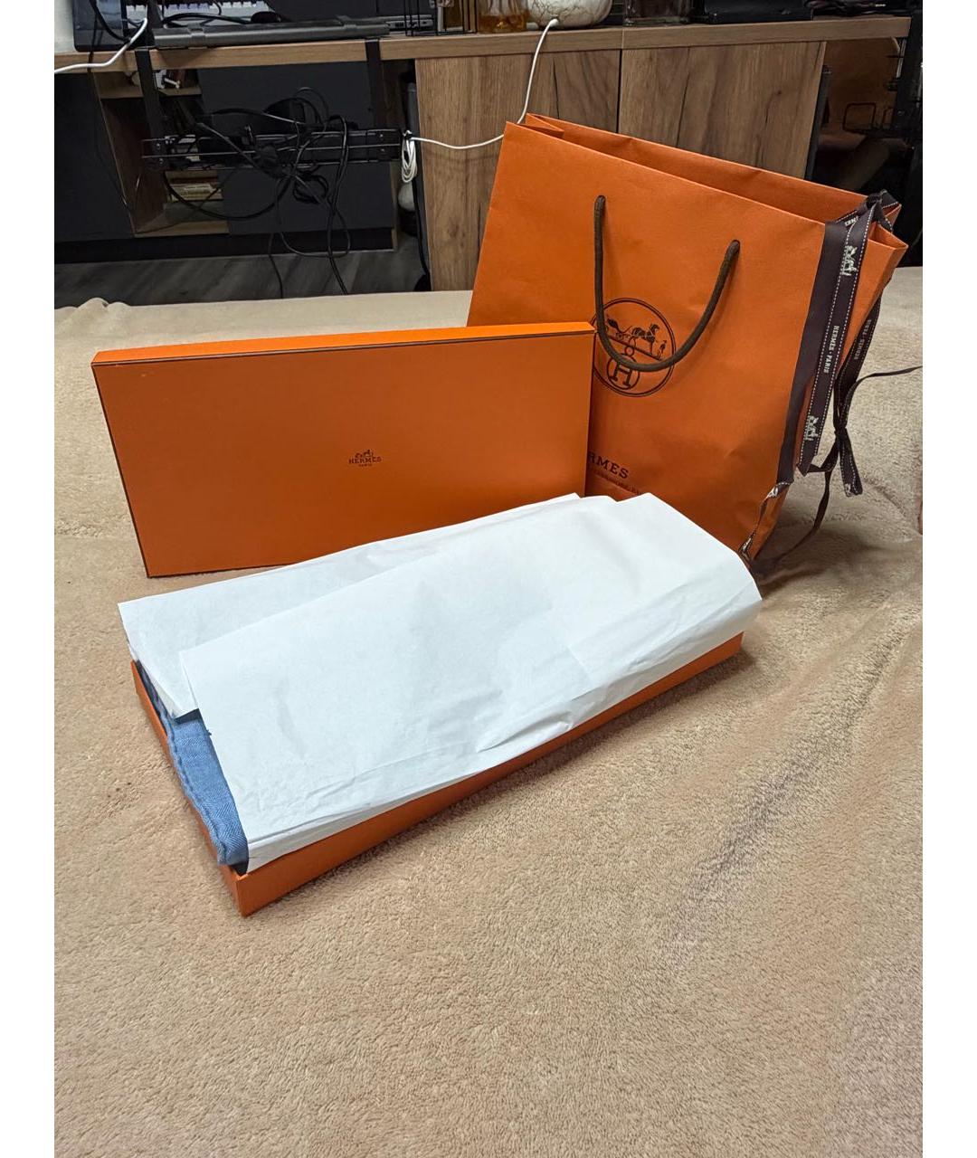 HERMES Мульти кашемировый платок, фото 8