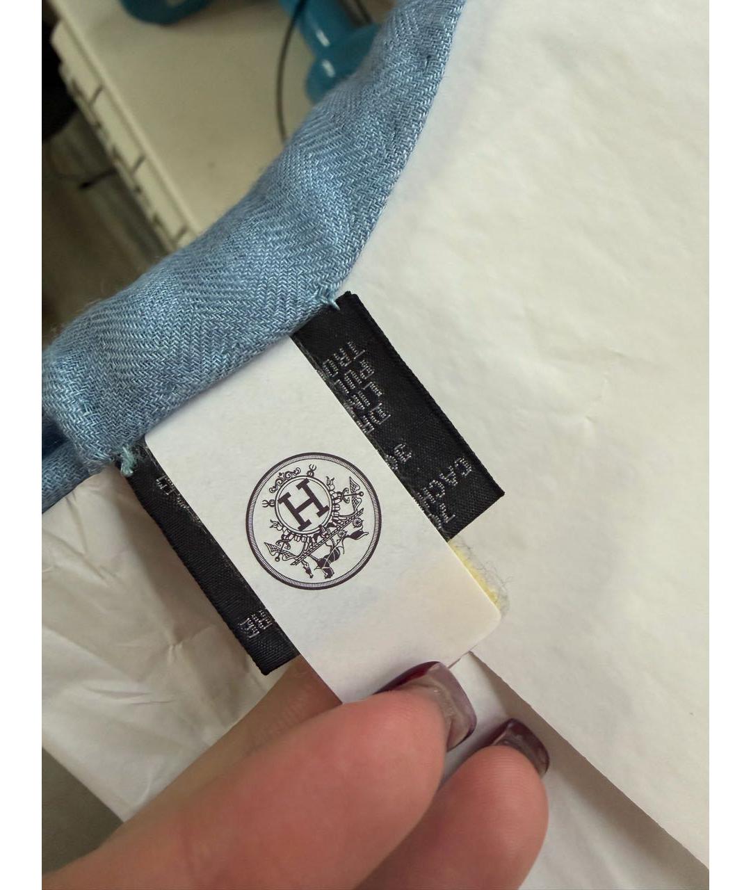 HERMES Мульти кашемировый платок, фото 6