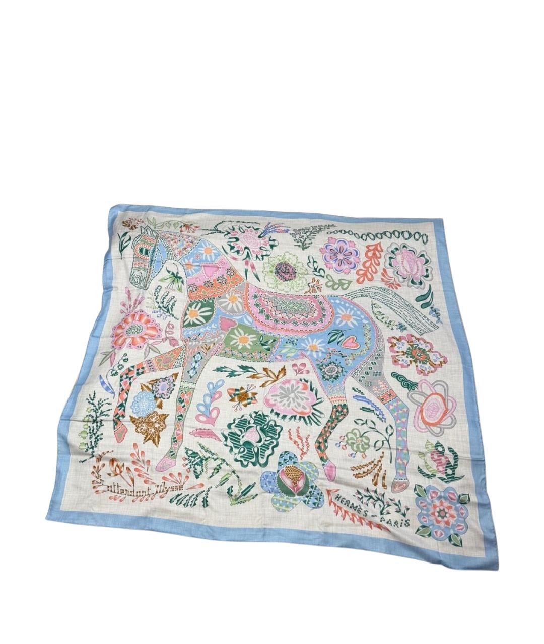 HERMES Мульти кашемировый платок, фото 1