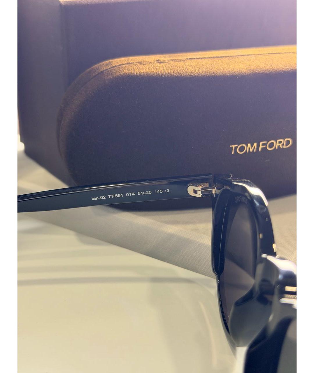 TOM FORD Черные пластиковые солнцезащитные очки, фото 8