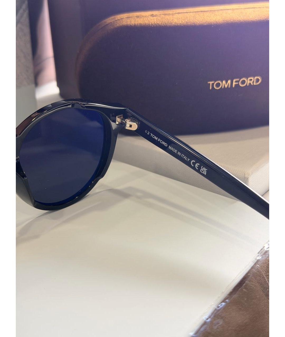 TOM FORD Черные пластиковые солнцезащитные очки, фото 7