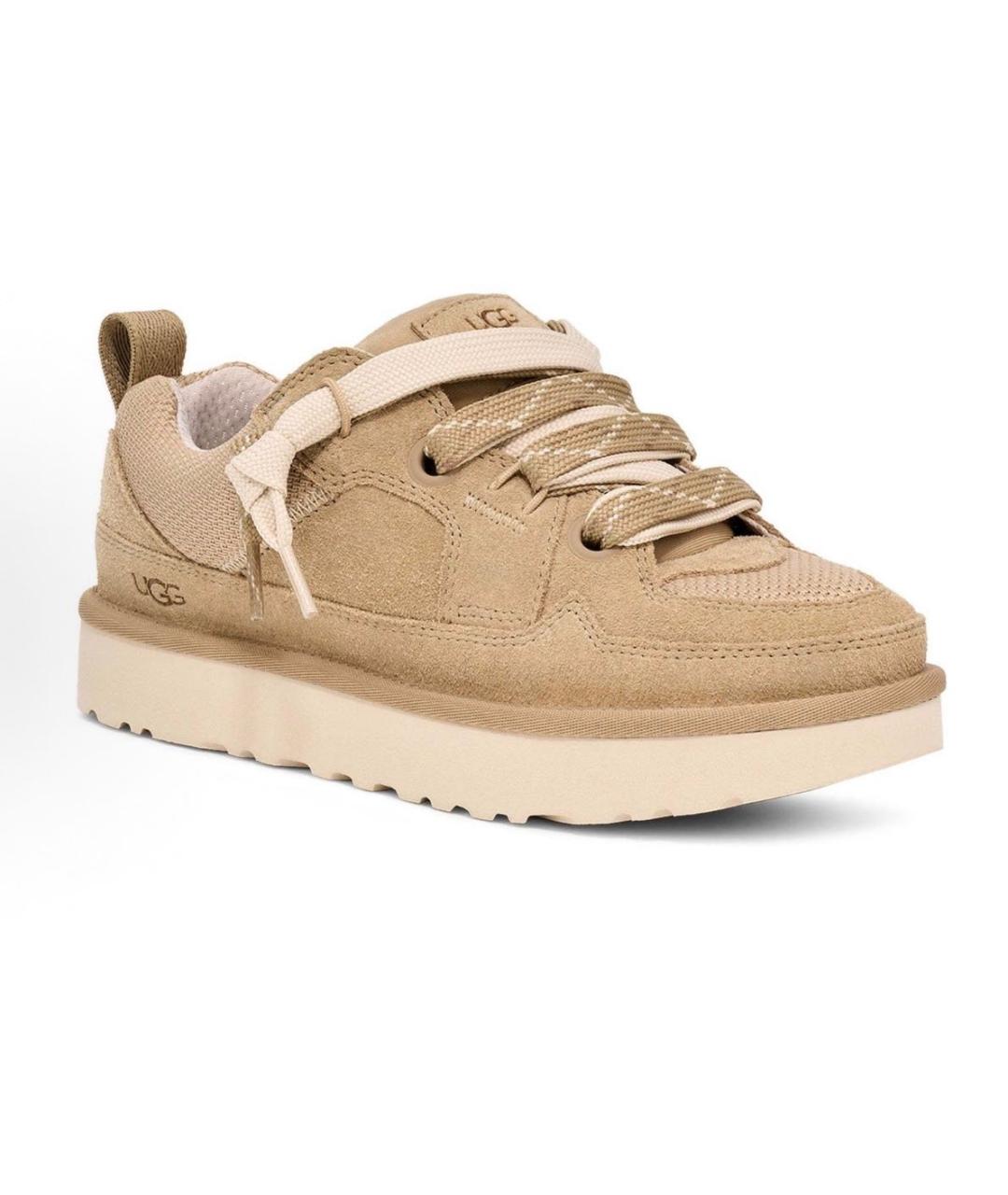 UGG AUSTRALIA Бежевые замшевые кроссовки, фото 2