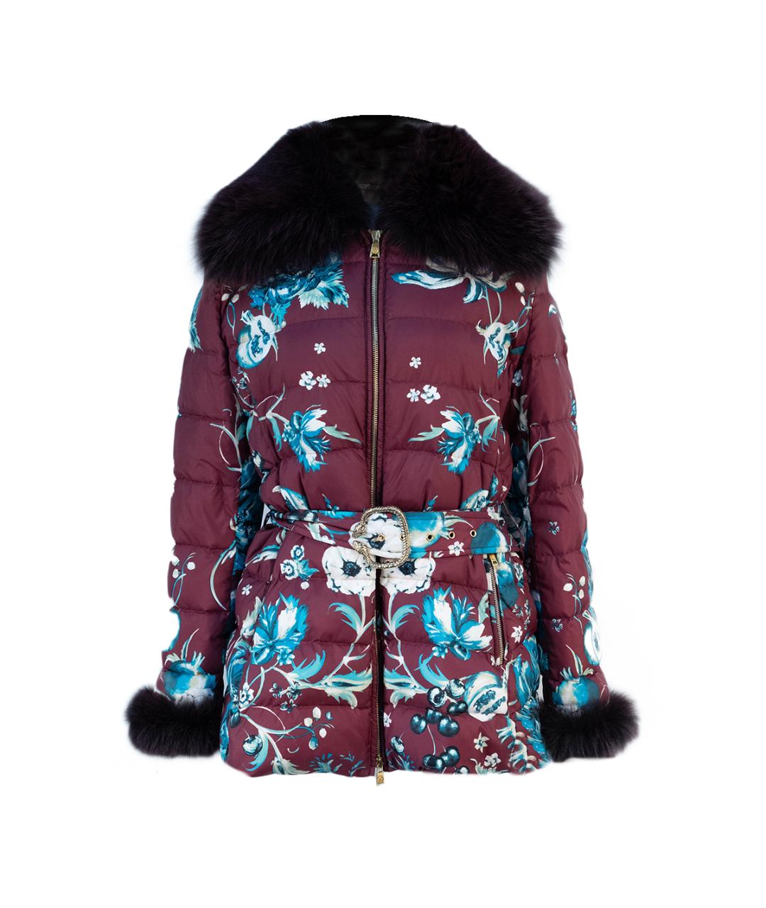 ROBERTO CAVALLI Бордовая полиэстеровая куртка, фото 1