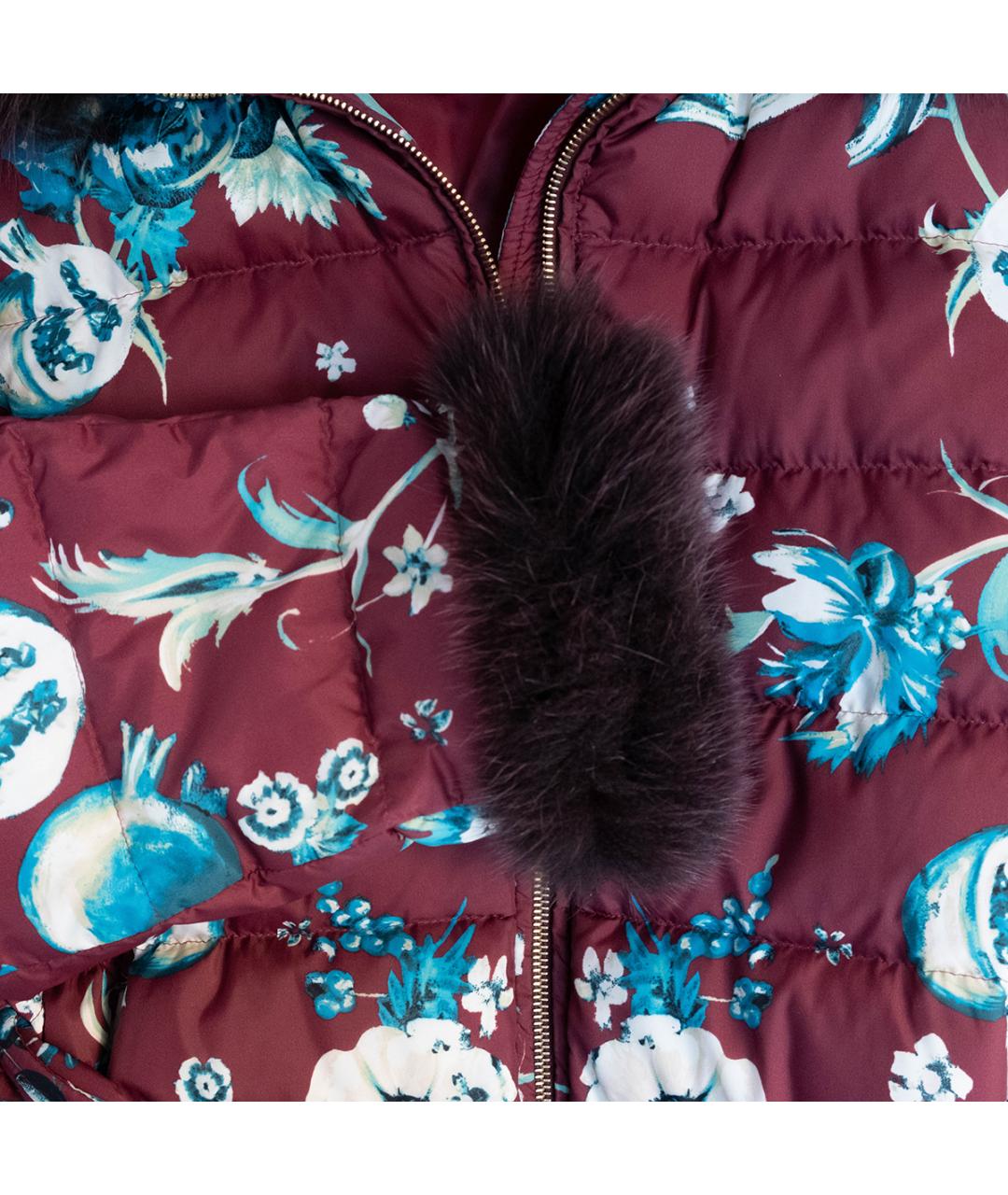 ROBERTO CAVALLI Бордовая полиэстеровая куртка, фото 6