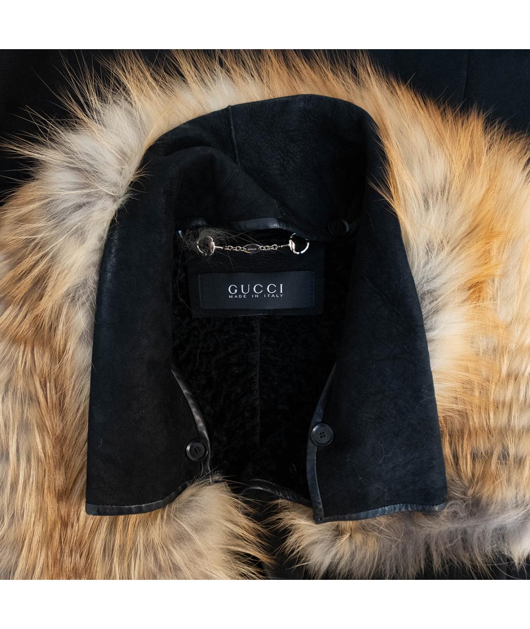 GUCCI Черная замшевая дубленка, фото 3