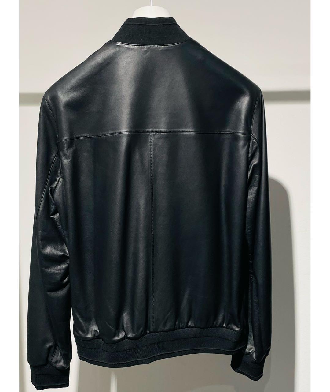 ZZEGNA Черная кожаная куртка, фото 2