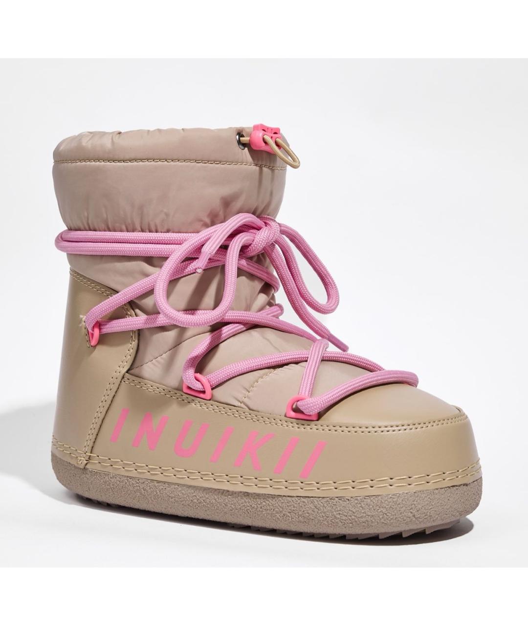 INUIKII Бежевые текстильные ботинки, фото 5