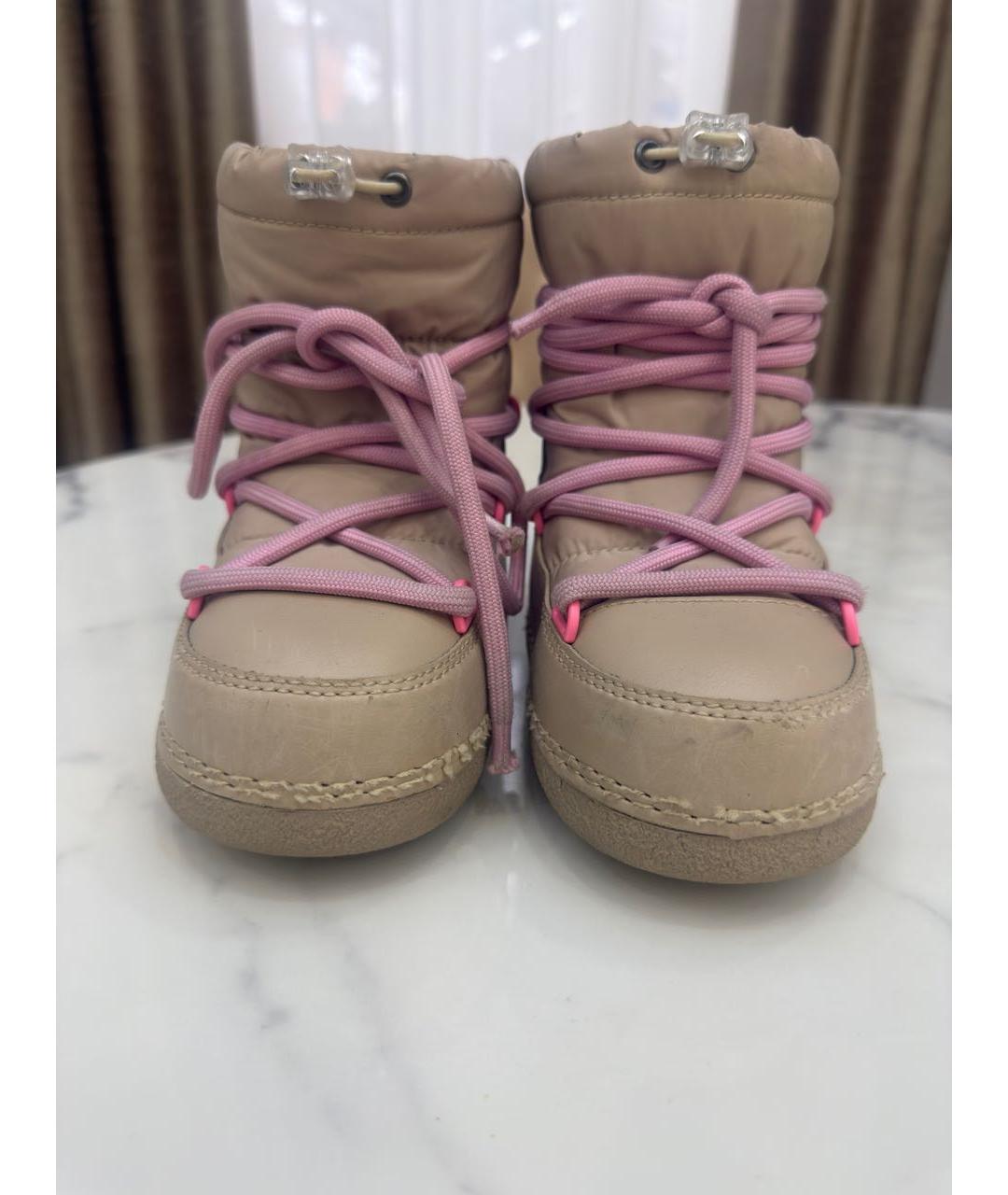 INUIKII Бежевые текстильные ботинки, фото 2