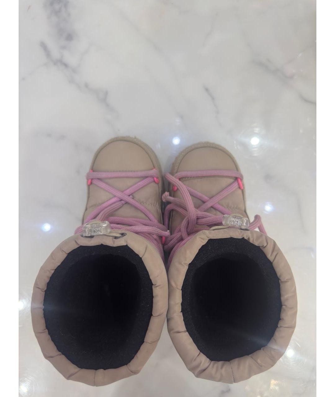 INUIKII Бежевые текстильные ботинки, фото 3