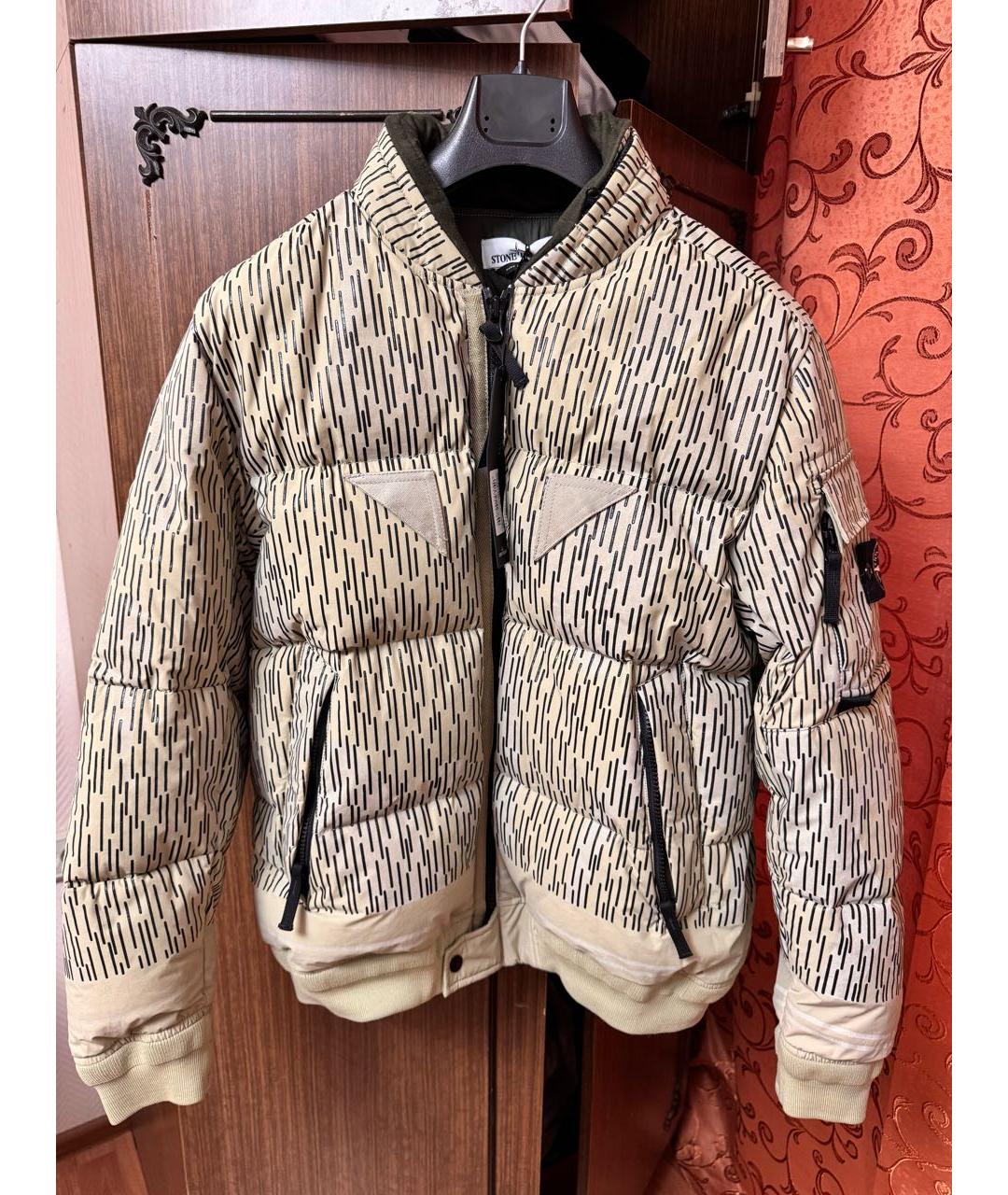 STONE ISLAND Бежевая полиамидовая куртка, фото 2