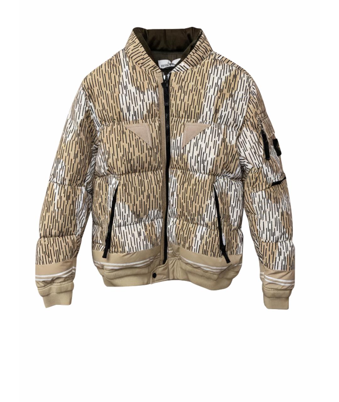 STONE ISLAND Бежевая полиамидовая куртка, фото 1