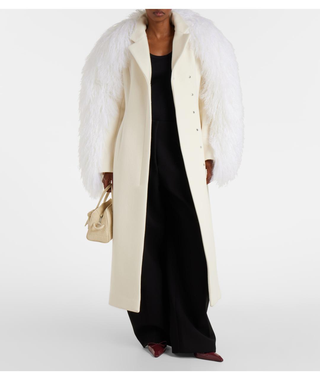 JACQUEMUS Белое шерстяное пальто, фото 7