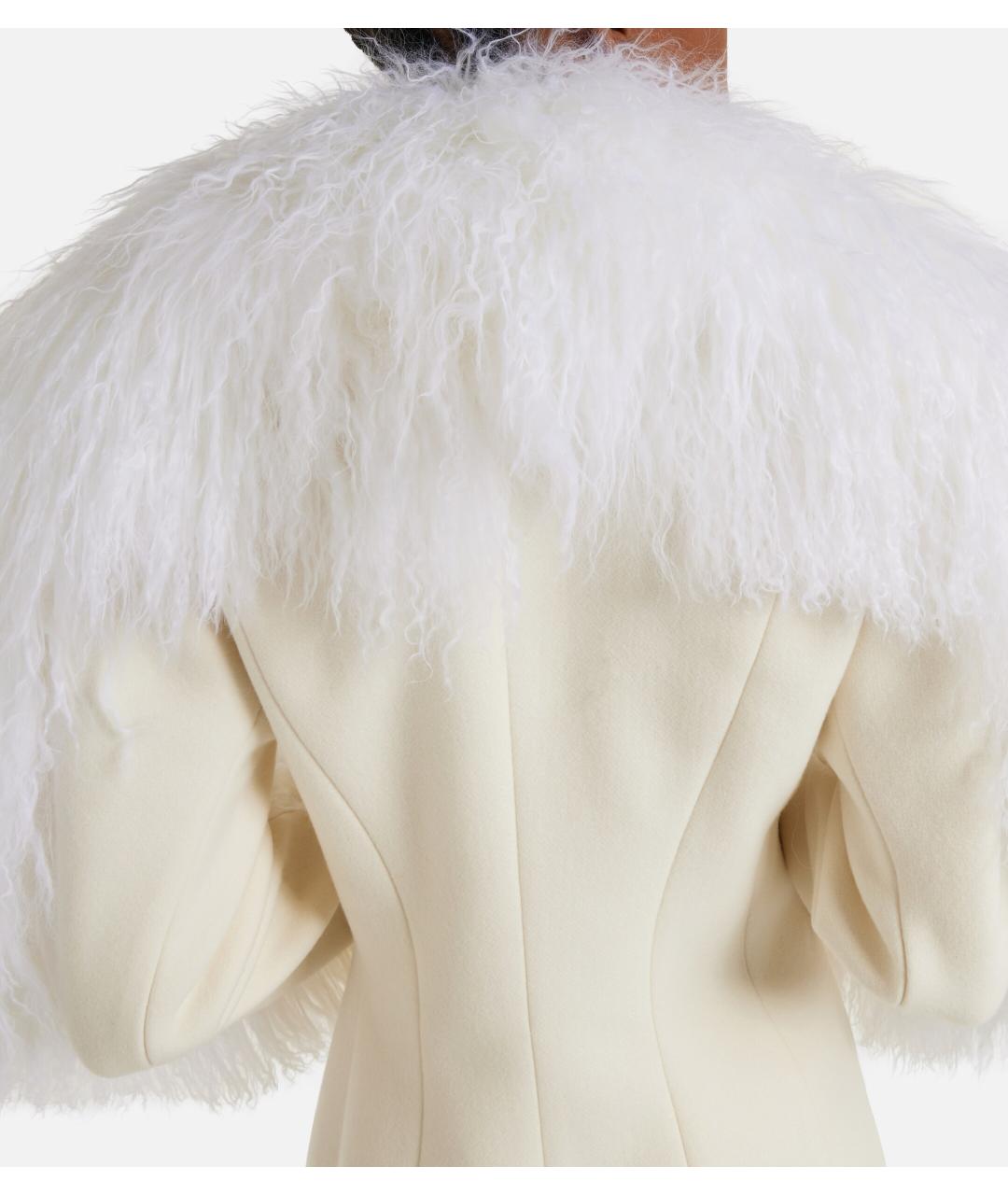 JACQUEMUS Белое шерстяное пальто, фото 6