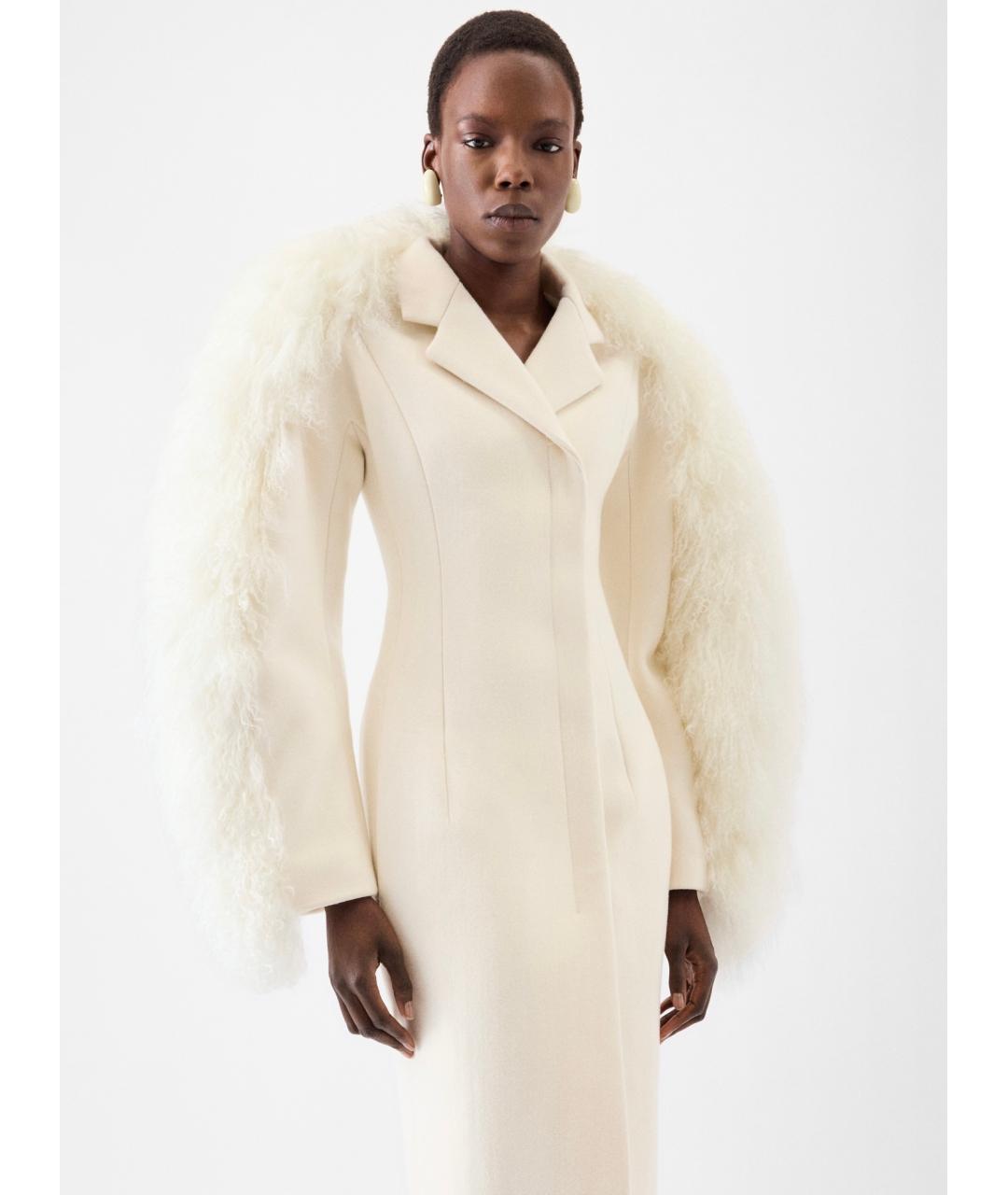 JACQUEMUS Белое шерстяное пальто, фото 8