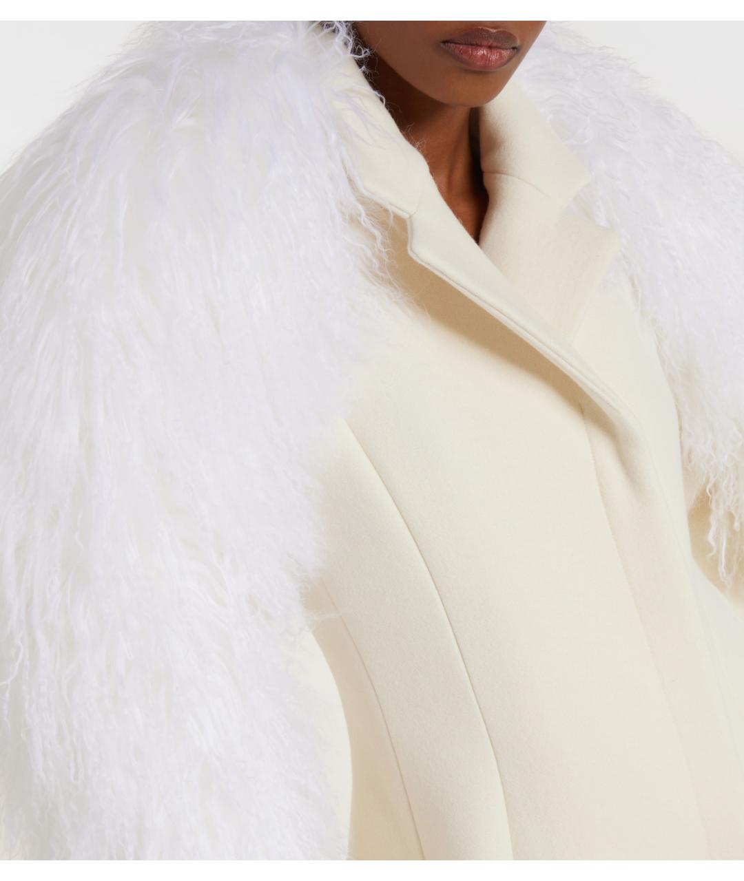 JACQUEMUS Белое шерстяное пальто, фото 4