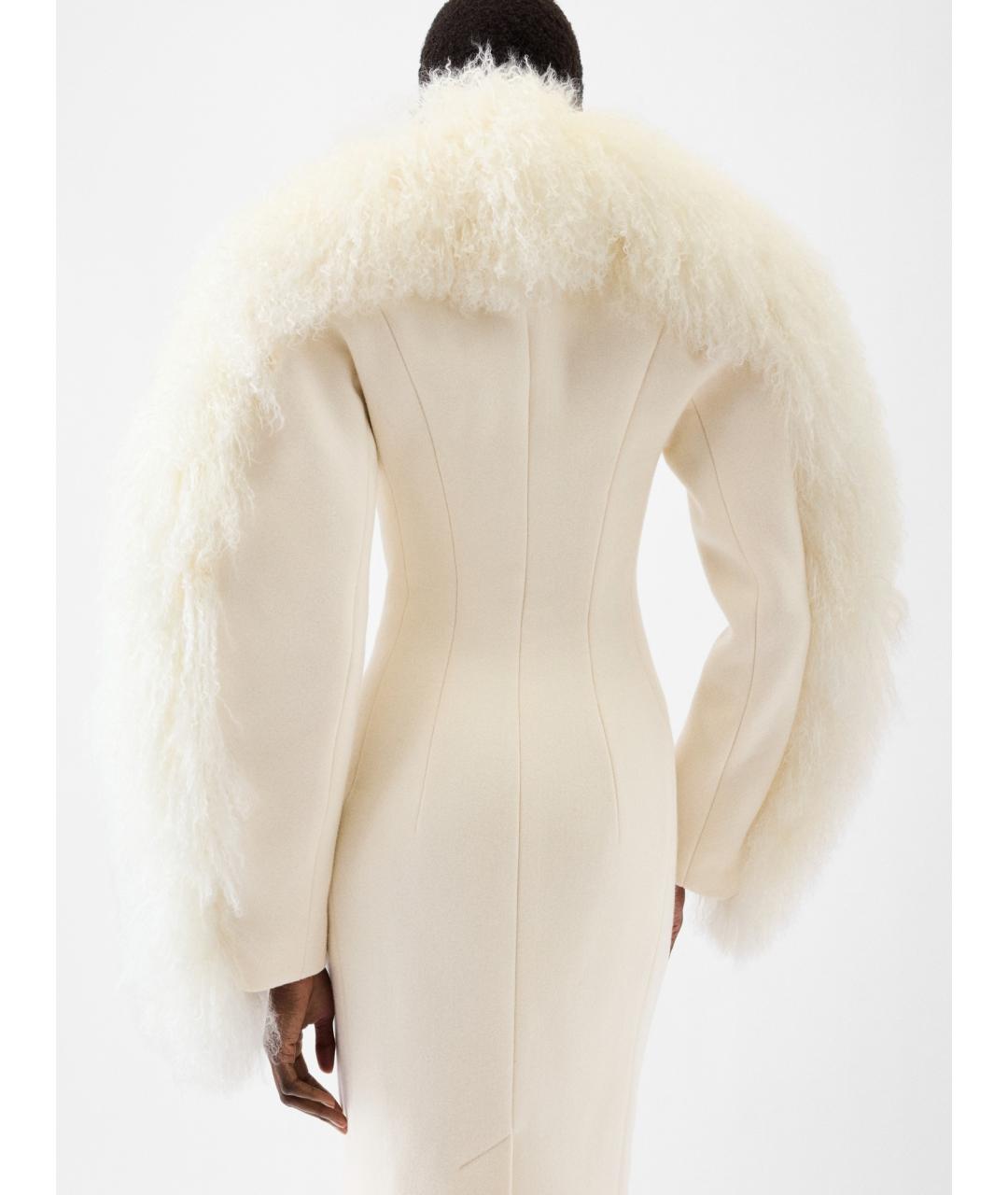 JACQUEMUS Белое шерстяное пальто, фото 9