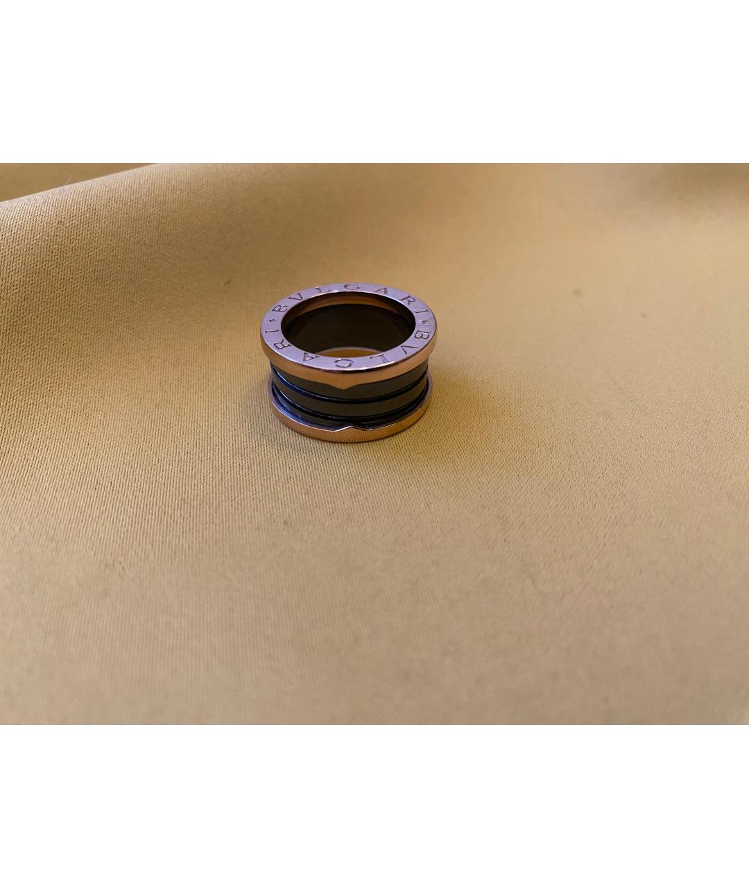 BVLGARI Черное кольцо из желтого золота, фото 2