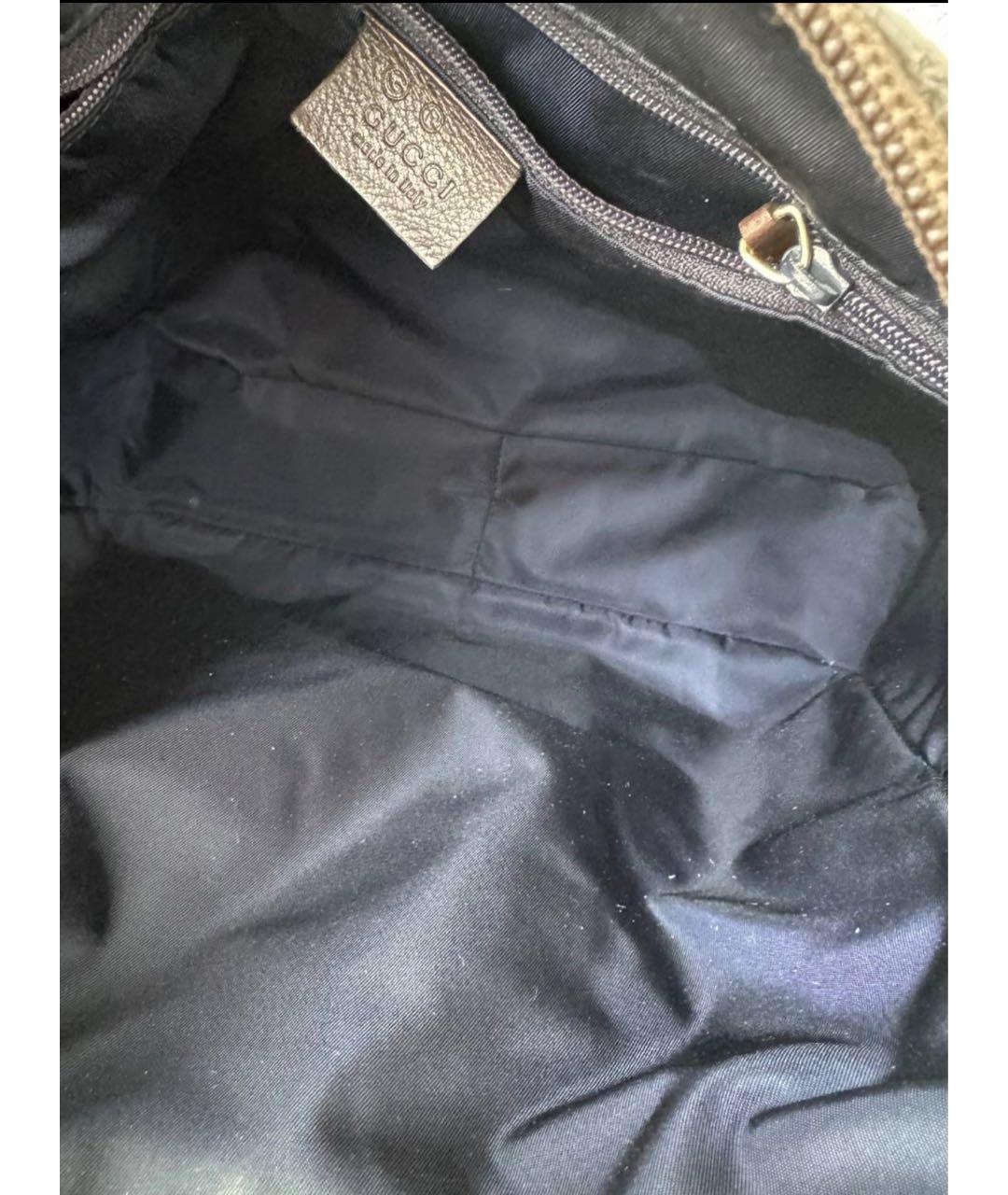 GUCCI Голубая тканевая сумка через плечо, фото 4