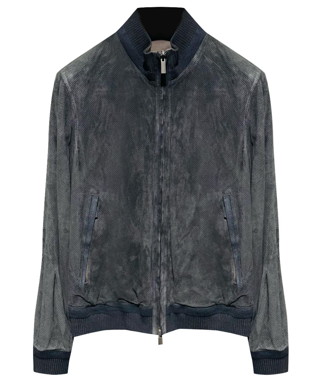 ERMENEGILDO ZEGNA XXX Темно-синяя замшевая куртка, фото 1