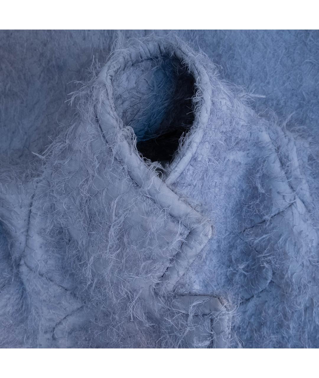 MAISON MARGIELA Голубое полиуретановое пальто, фото 3