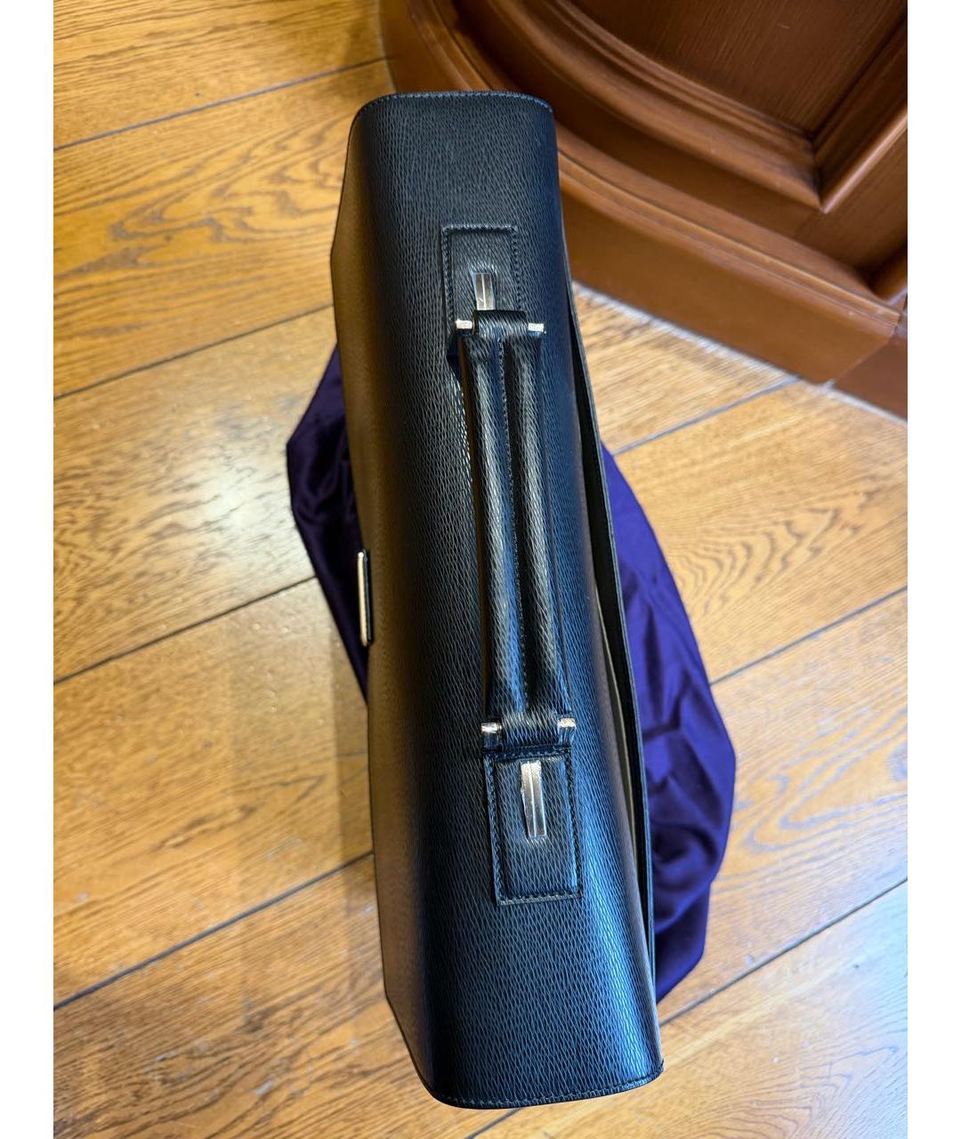 DUPONT Черный кожаный портфель, фото 5