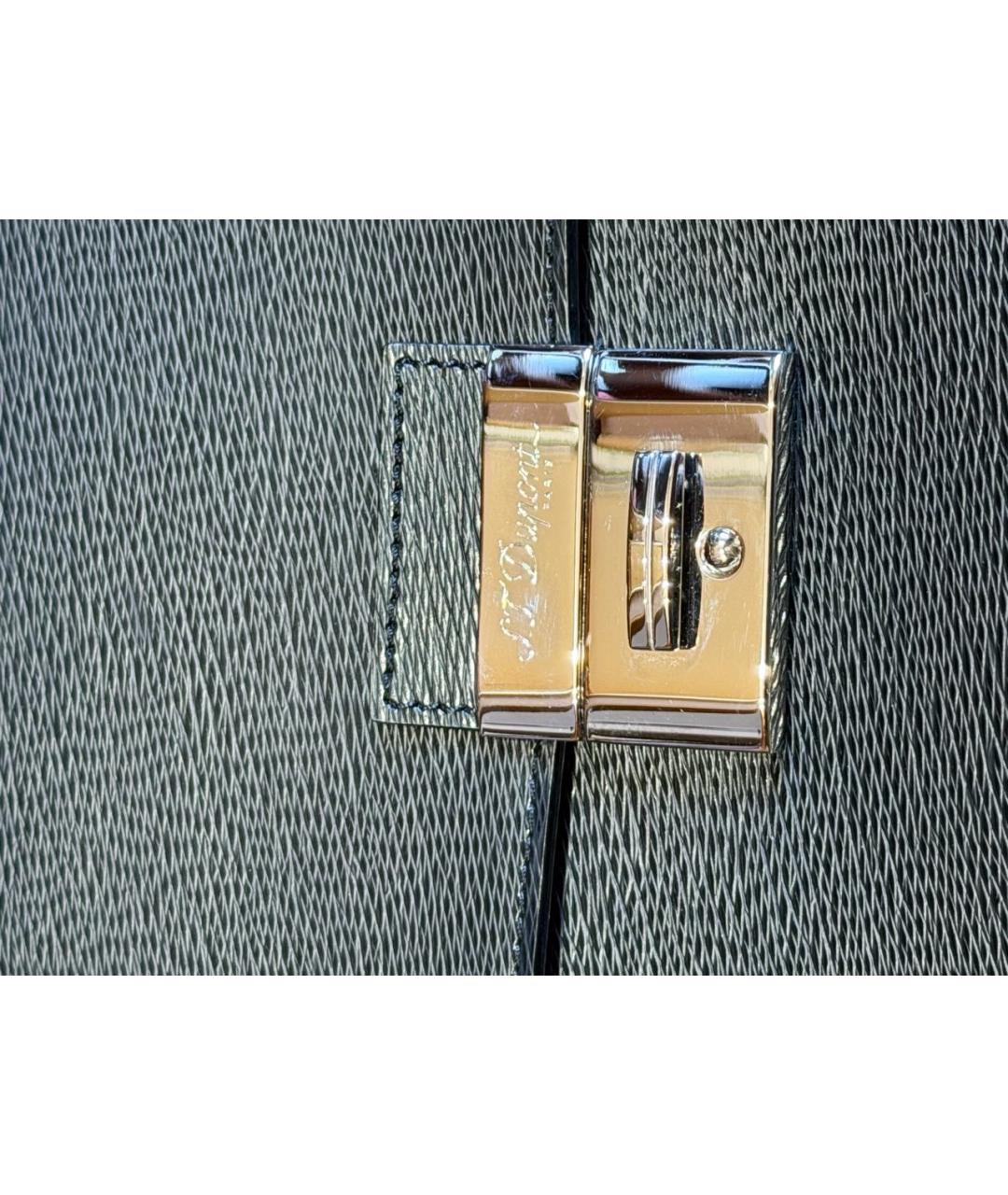 DUPONT Черный кожаный портфель, фото 3