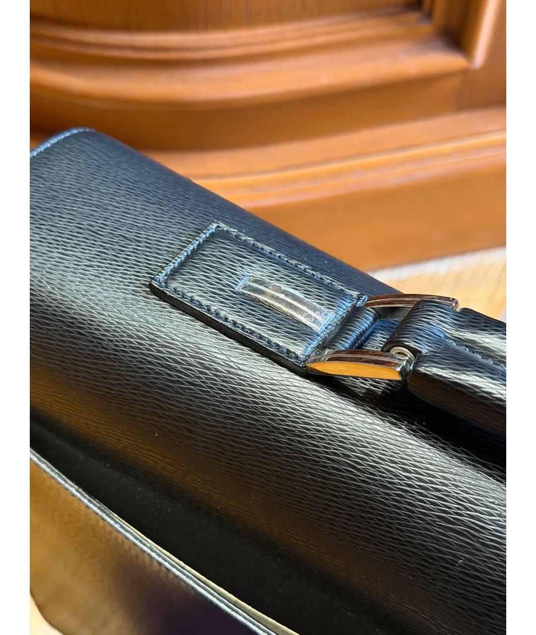 DUPONT Черный кожаный портфель, фото 7