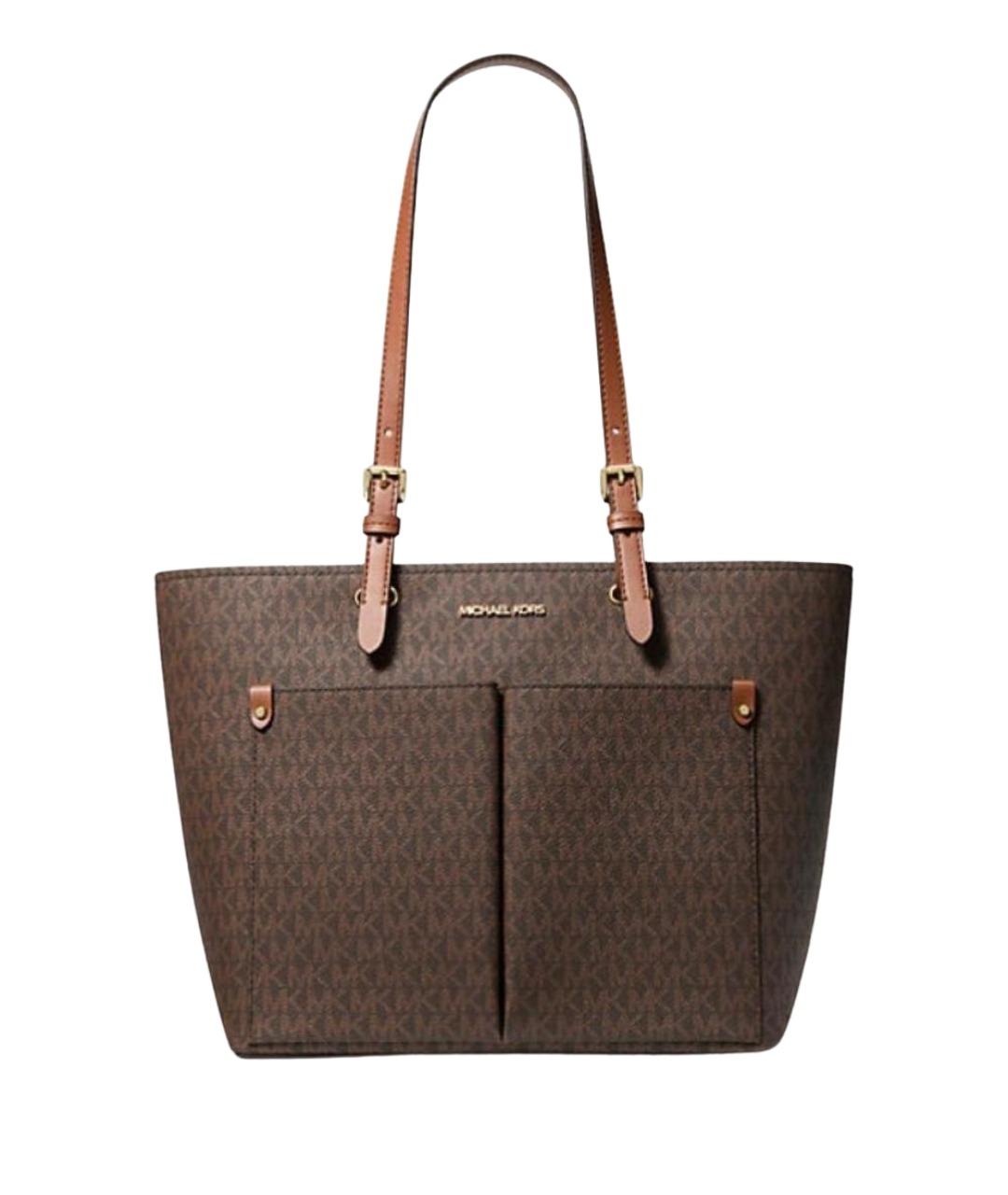 MICHAEL KORS Коричневая сумка с короткими ручками из искусственной кожи, фото 1