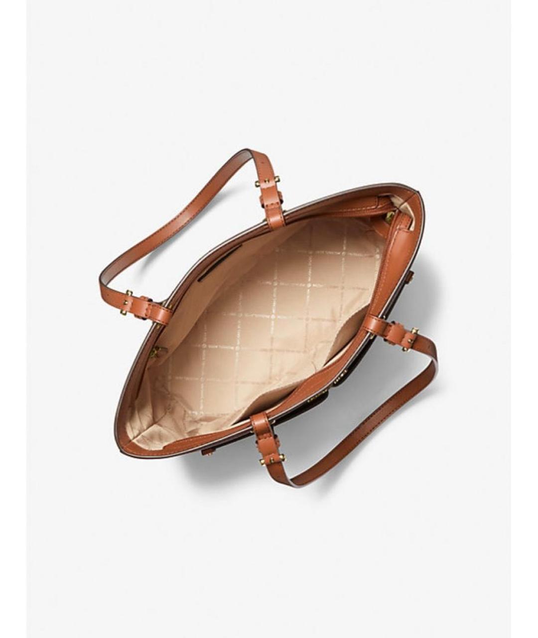 MICHAEL KORS Коричневая сумка с короткими ручками из искусственной кожи, фото 2