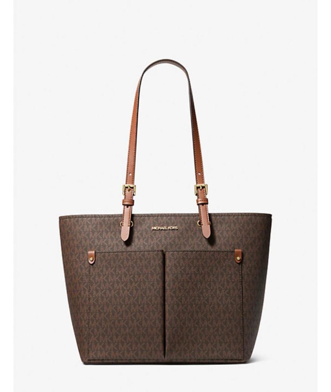 MICHAEL KORS Коричневая сумка с короткими ручками из искусственной кожи, фото 3