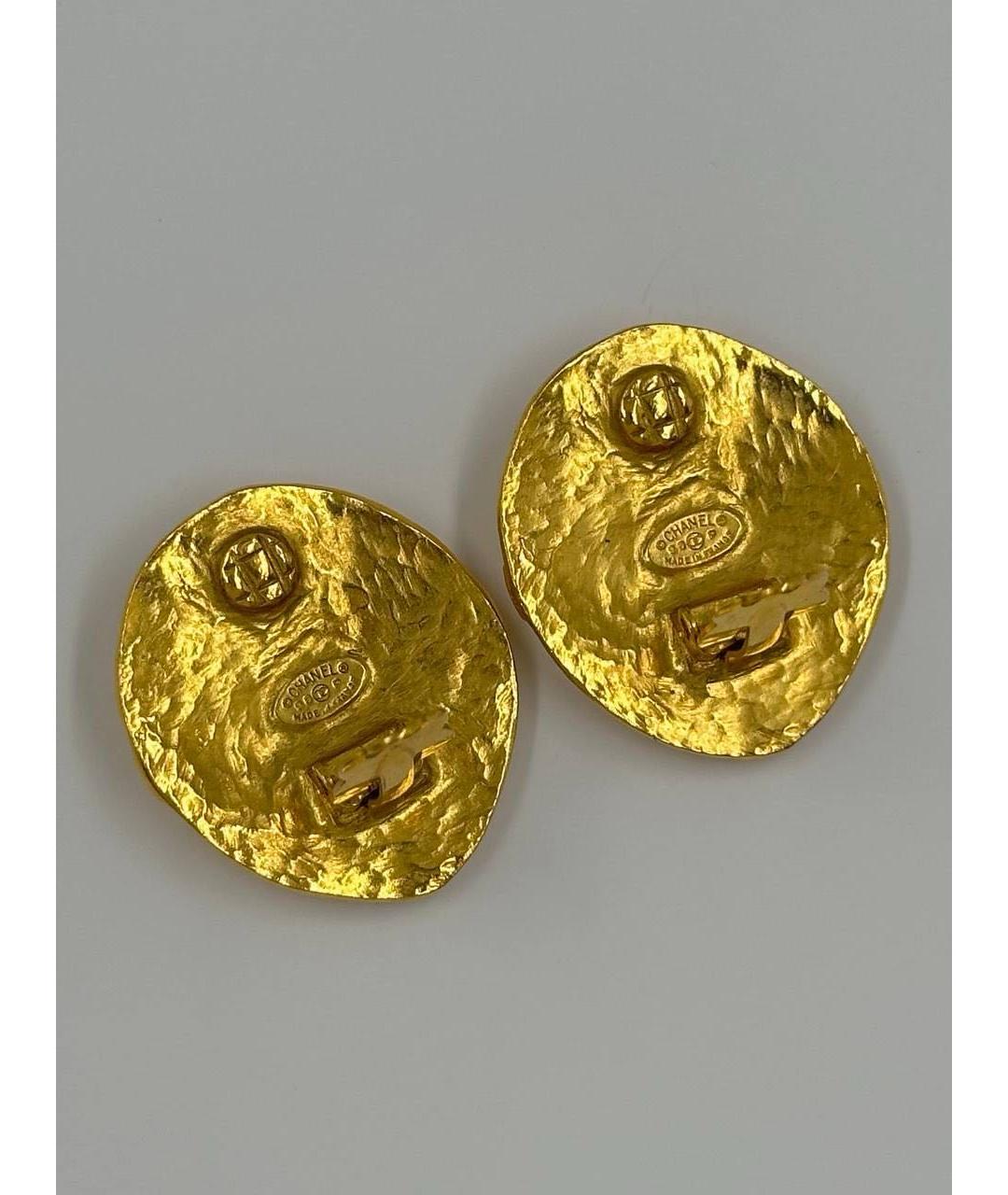 CHANEL Золотые позолоченные клипсы, фото 4